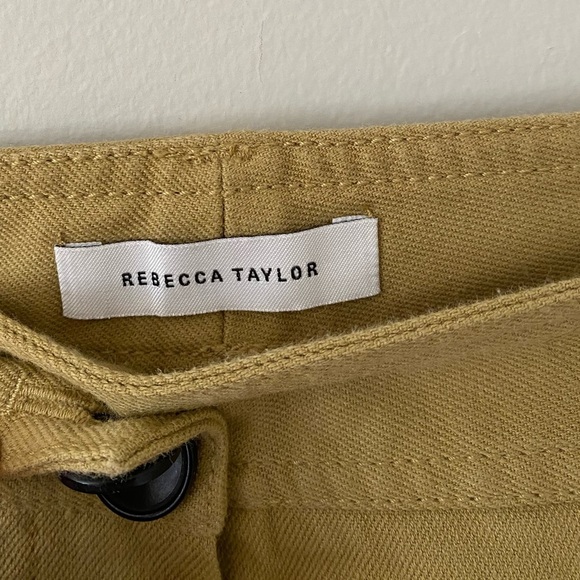 Rebecca Taylor Pique Cropped Wide Leg Jeans - Picture 6 of 10